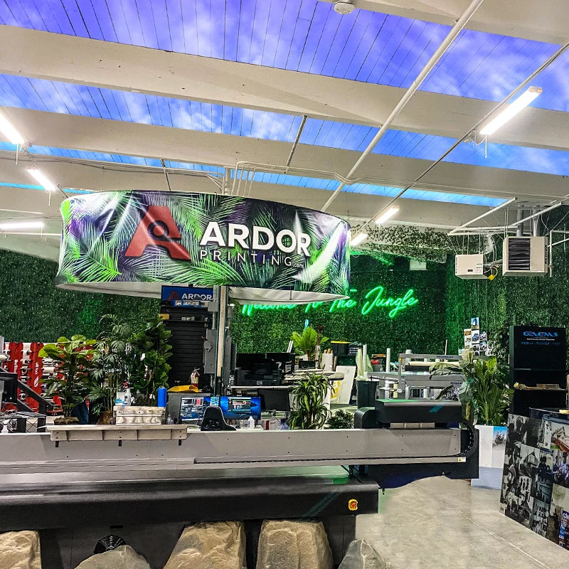 Ardor Printing the best place to get your signs, vehicle graphics, car wraps in the Seattle Area. This is the Ardor Printing Print Jungle.