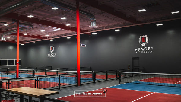 Armory Pickleball club wall graphics by Ardor Printing, view 2