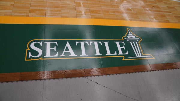 BIG3 basketball court custom floor graphics by Ardor Printing, view 2