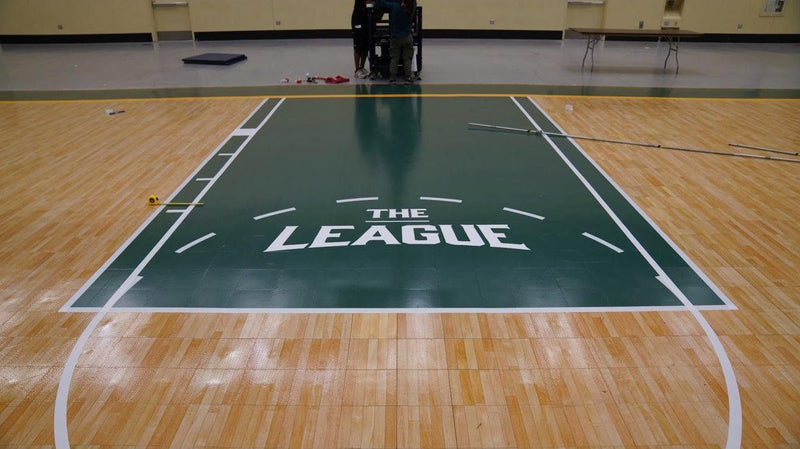 BIG3 basketball court custom floor graphics by Ardor Printing, view 3
