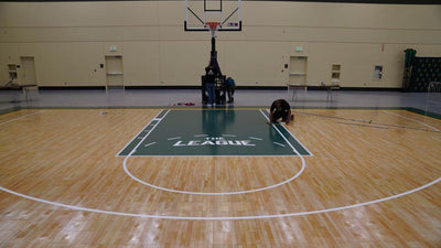 BIG3 basketball court custom floor graphics by Ardor Printing, view 5