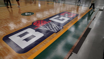 BIG3 basketball court custom floor graphics by Ardor Printing, view 6