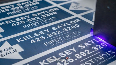 Coroplast signs printed on a UV flatbed printer by Ardor Printing, view 3