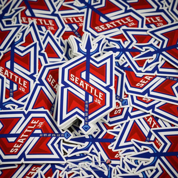 Seattle team stickers printed by Ardor Printing