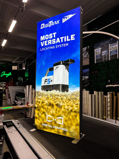 DigiTrak F5+ backlit SEGO fabric lightbox display by Ardor Printing, view 2