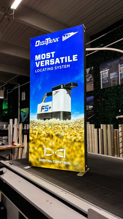 DigiTrak F5+ backlit SEGO fabric lightbox display by Ardor Printing, view 3