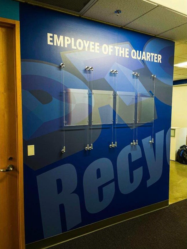 DTG Recycle office wall wraps with fleet photography by Ardor Printing