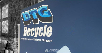 DTG Recycle custom tension fabric backdrop with printed mountain graphics by Ardor Printing, view 5