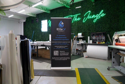 Elite IV Therapy retractable banner stand by Ardor Printing