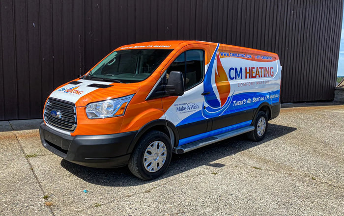 Ford Transit van wrap for CM Heating
