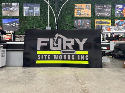 Fury Site Works aluminum composite sign by Ardor Printing