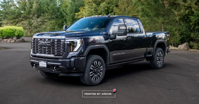 GMC Sierra Denali chrome delete in gloss black vinyl