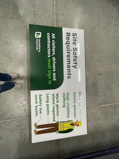 Heidelberg Materials site safety signs by Ardor Printing