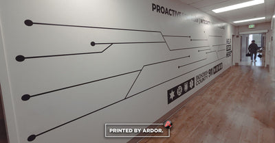 Help Starts Here office wall graphics by Ardor Printing, view 2