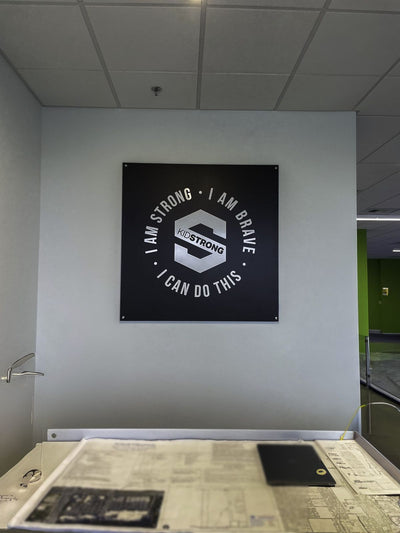 KidStrong gym logo wall graphics by Ardor Printing, view 5
