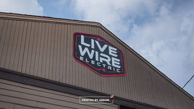 Live Wire Electric building exterior wall graphics by Ardor Printing, view 2