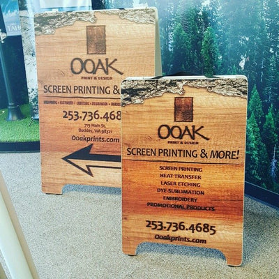 Ooak Print & Design A-frame signs by Ardor Printing
