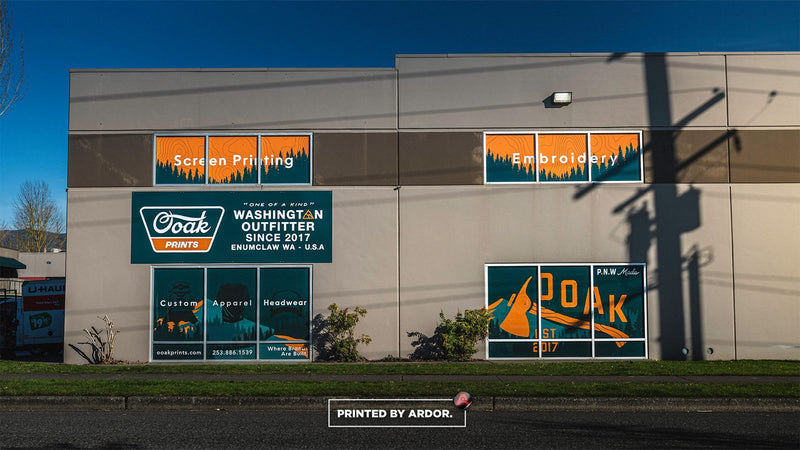 Ooak Prints storefront window graphics and signage, view 2 by Ardor Printing