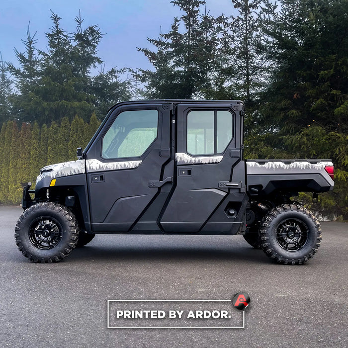 Polaris Ranger UTV wrap in snow camo