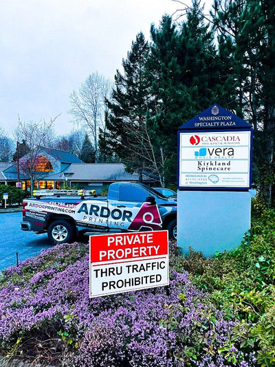 Private property no trespassing signs by Ardor Printing, view 3