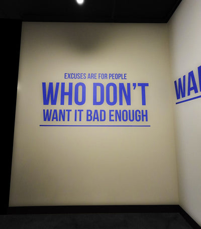 PureDry Restoration office wall wrap with core values and branding by Ardor Printing, view 13