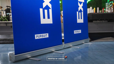 Pursuit Guest Experience retractable banner stands by Ardor Printing, view 3