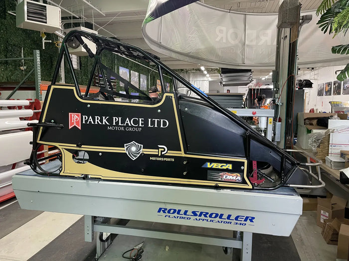 Racing cart graphics kit for Park Place