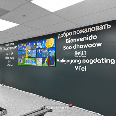 Sky Valley Food Bank colorful wall mural by Ardor Printing, view 2