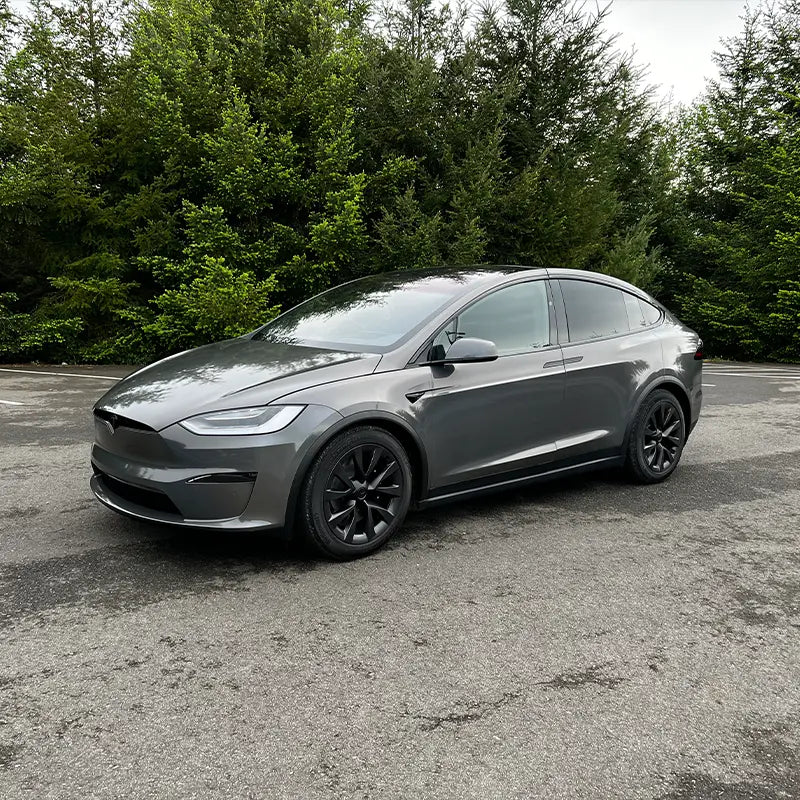 Tesla Model X full car wrap done using 3M 2080 psychedelic vinyl wrap film for one of our Seattle based customers.
