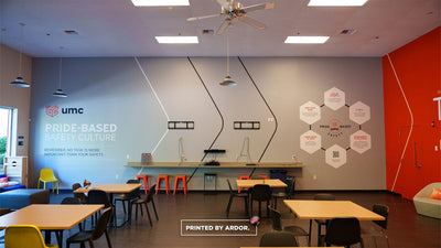 University Mechanical Contractors headquarters office wall graphics by Ardor Printing, view 5