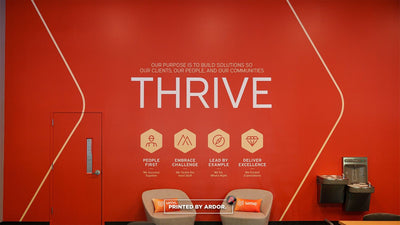 University Mechanical Contractors headquarters office wall graphics by Ardor Printing, view 7