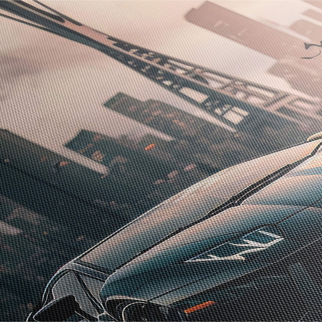 High-Quality Texture Detail of Lamborghini Aventador in Seattle - Fall Season Canvas Print, stunning colors and contrasts.