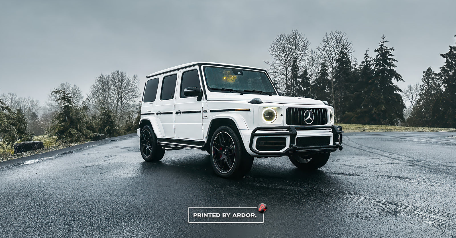 Mercedes G Wagon with a 3M Satin White Vinyl Car Wrap, in Snohomish, WA.