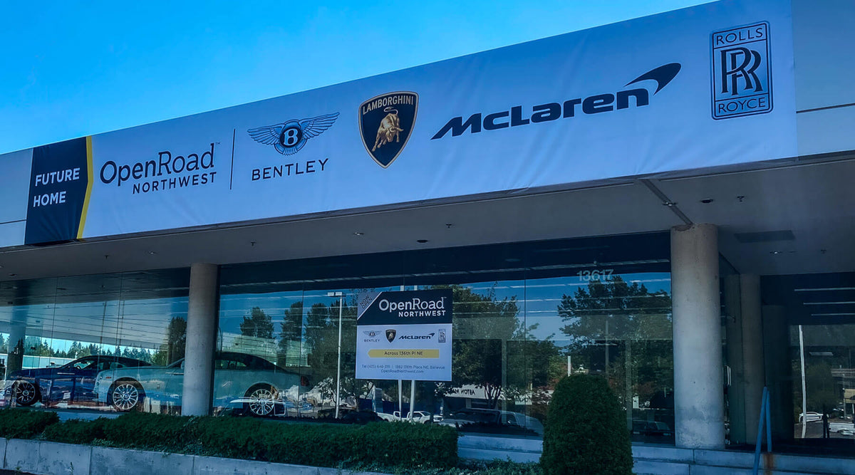 Eye-catching Open Road Northwest banner, custom signage solutions by Ardor Printing in Bellevue, WA