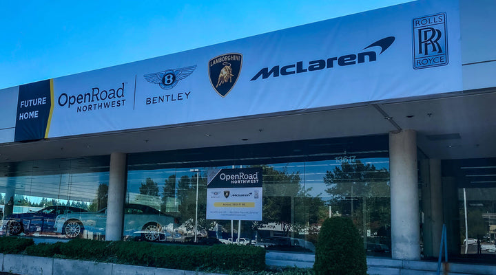 Eye-catching Open Road Northwest banner, custom signage solutions by Ardor Printing in Bellevue, WA