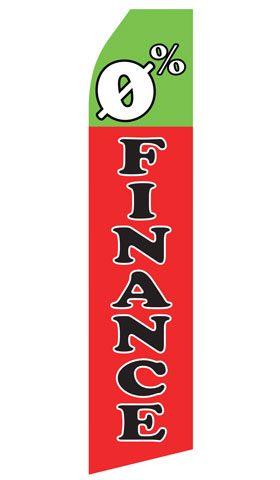 0% Financing econo feather flag, 16 ft, single-sided