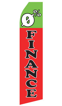0% Financing econo feather flag, 16 ft, single-sided
