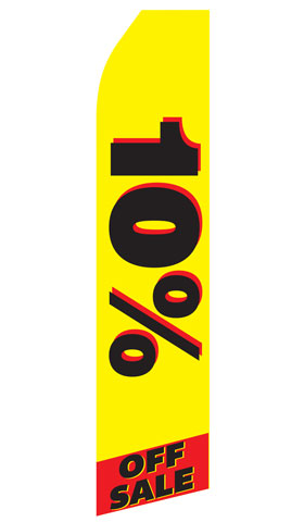 10% Off Sale econo feather flag, 16 ft, single-sided