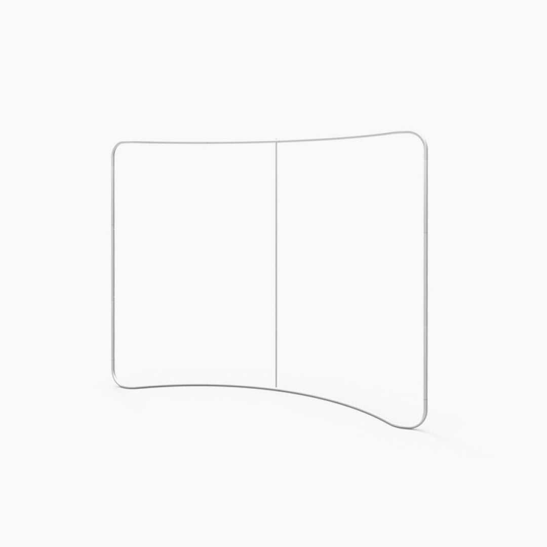 10ft curved tension fabric display frame, aluminum tube hardware only