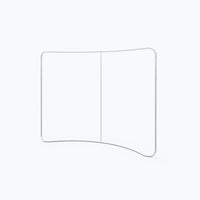 10ft curved tension fabric display frame, aluminum tube hardware only