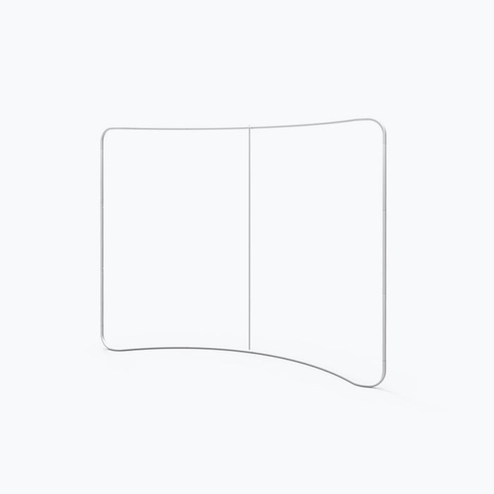 10ft curved tension fabric display frame, aluminum tube hardware only