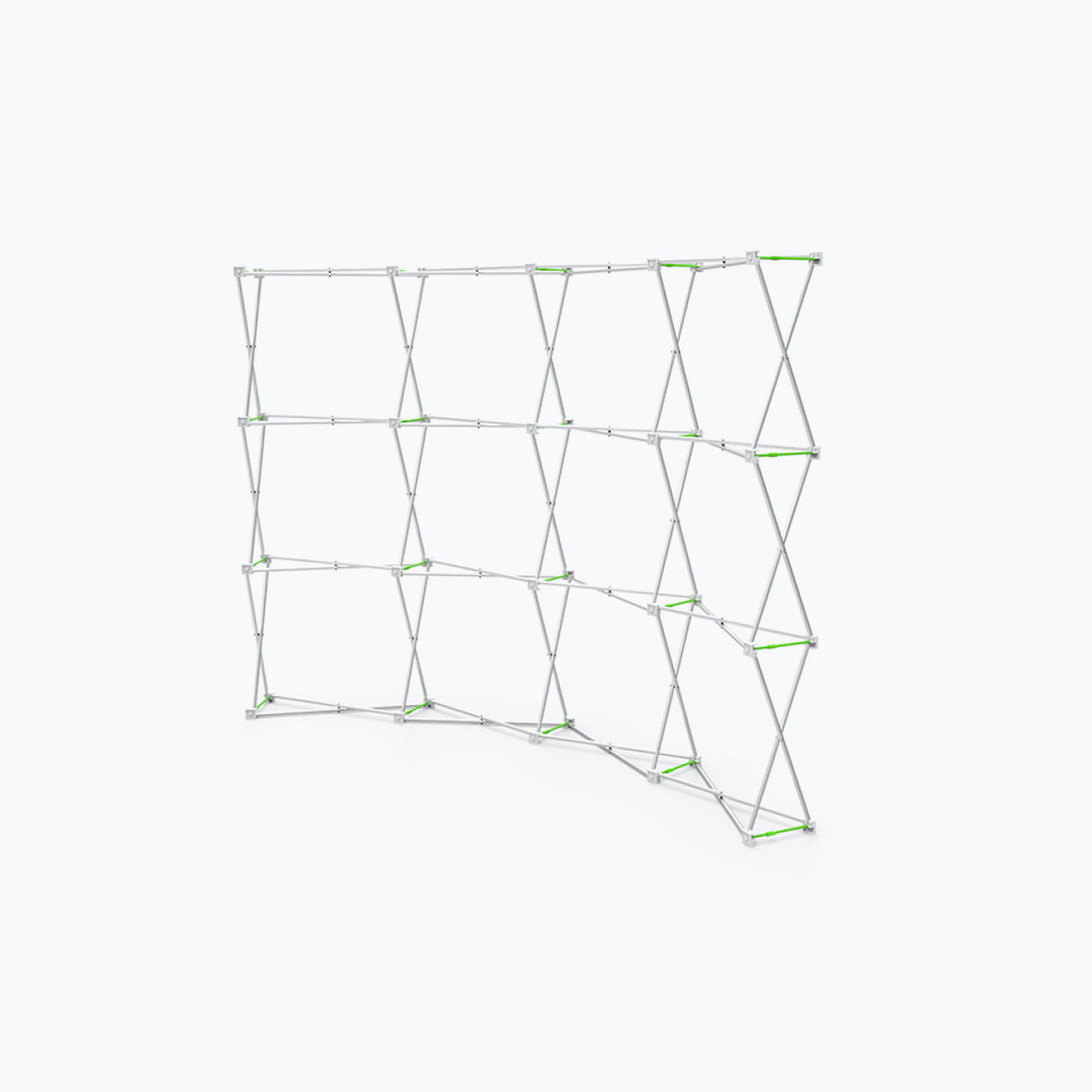 10ft curved Velcro fabric pop up display frame, hardware only with no graphic