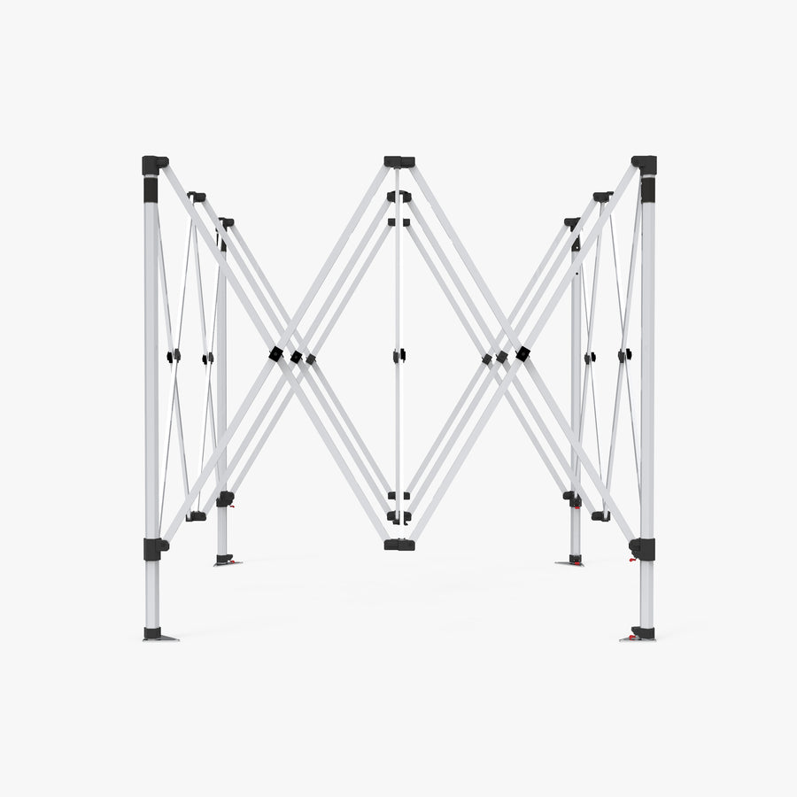 10 x 10 ft event tent aluminum frame fully expanded