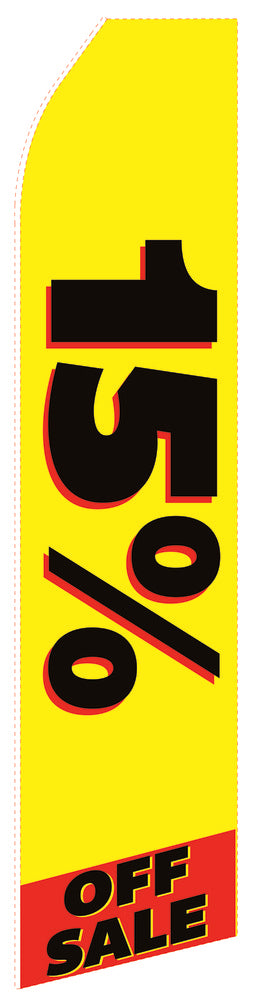 15% Off Sale econo feather flag, 16 ft, single-sided