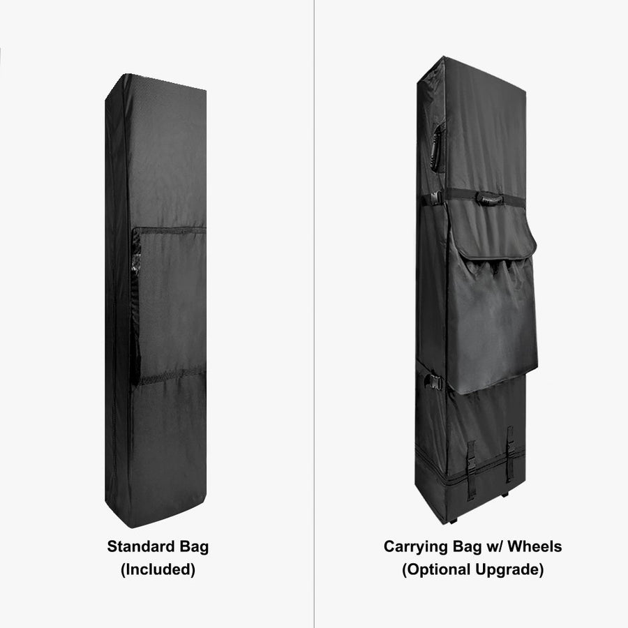 10 x 15 ft event tent standard carry bag included, rolling carry bag optional