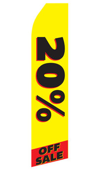 20% Off Sale econo feather flag, 16 ft, single-sided