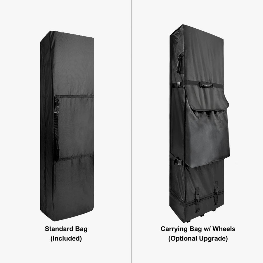 10 x 20 ft event tent standard carry bag included, rolling carry bag optional