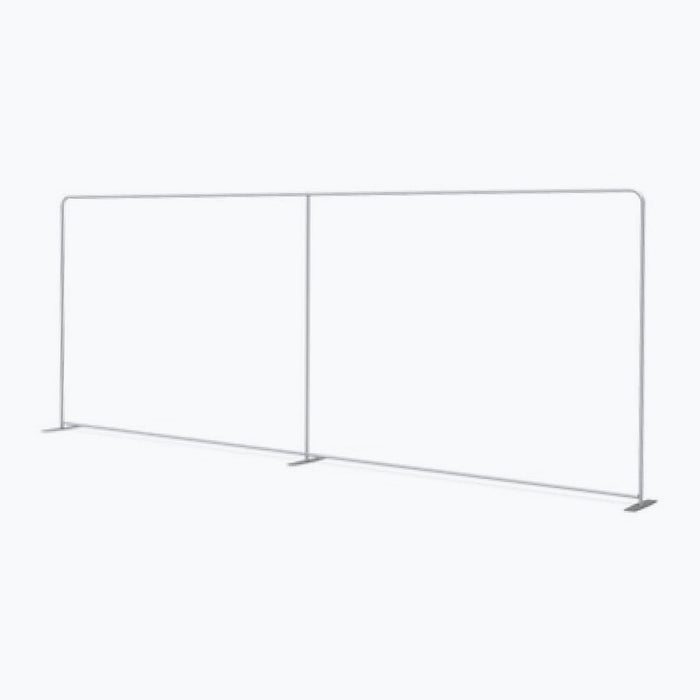 20ft straight tension fabric display frame with aluminum feet, hardware only