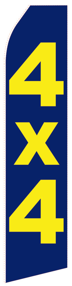 4x4 Cars econo feather flag, 16 ft, single-sided