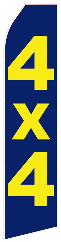 4x4 Cars econo feather flag, 16 ft, single-sided